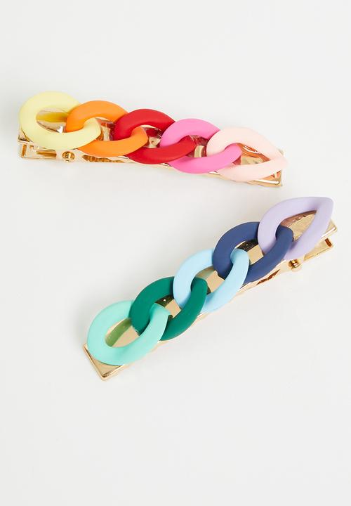 Cotton On - Kids fashion hair pack - rainbow chains