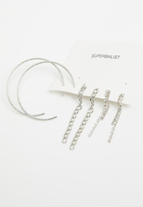 Superbalist - Lacey earring pack - silver