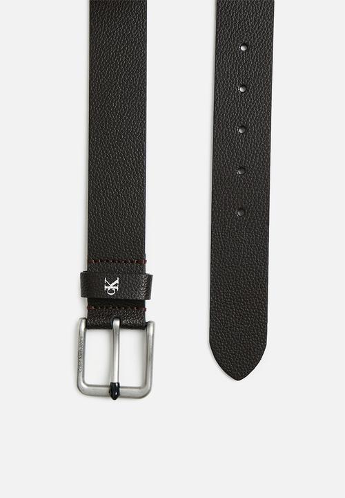 Calvin Klein - Round classic belt - bitter brown