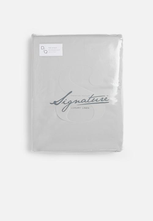 Sheraton Textiles - 600tc Egyptian Cotton flat sheet - grey 