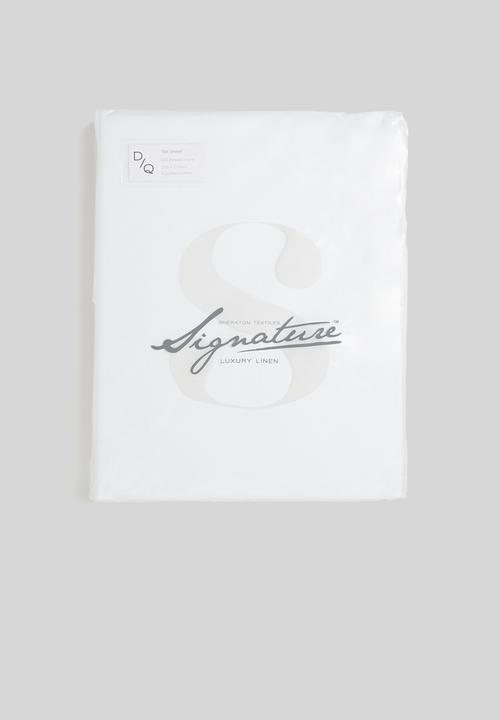 Sheraton Textiles - 600tc Egyptian Cotton flat sheet - white 