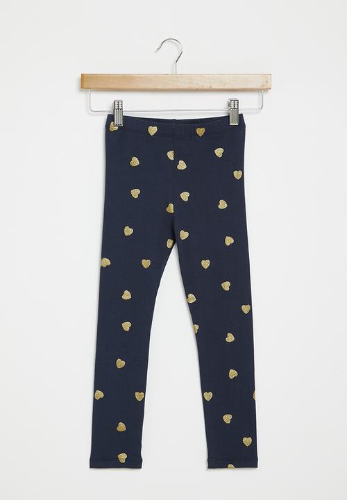 Pop Candy - Girls heart legging - navy