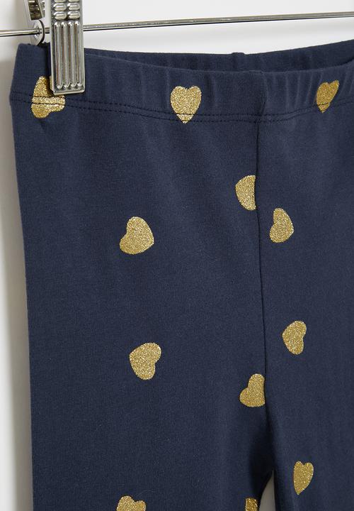 Pop Candy - Girls heart legging - navy