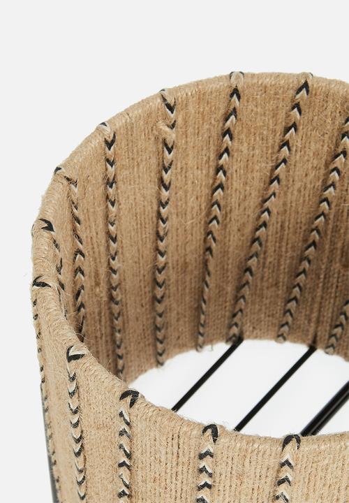 Sixth Floor - Jute planter with metal stand - natural