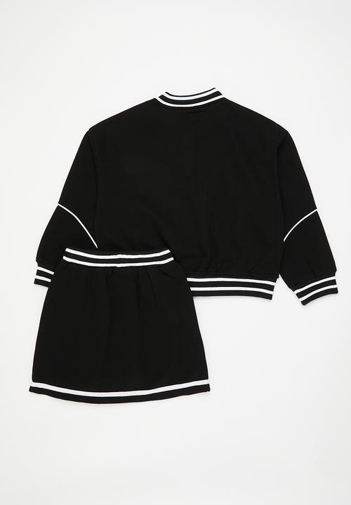 Pop Candy - Baseball jacket & skirt set - black 