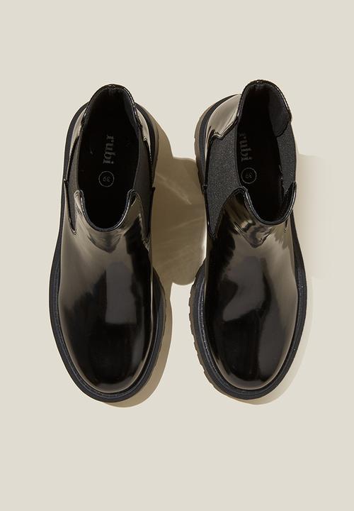 Cotton On - Parker combat gusset boot - black