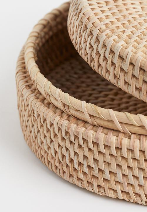 H&M - Large rattan pot - beige