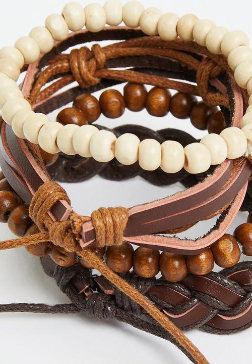 Superbalist - Jean bracelet set - brown & beige