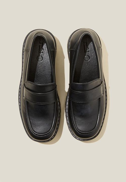 Cotton On - Lauren lug sole loafer - black