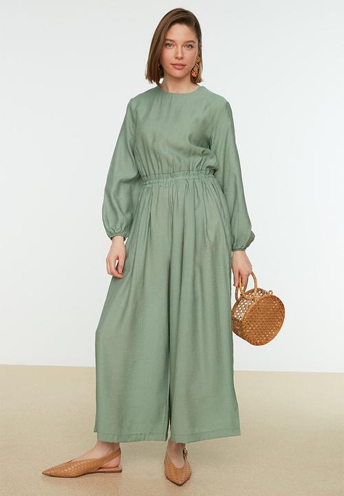 Trendyol - Modest wide leg jumpsuit - khaki