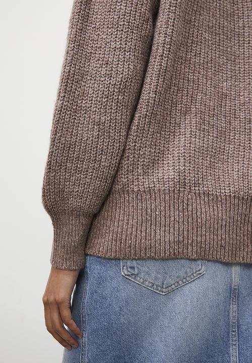Superbalist - Rib diversion crew neck - sand