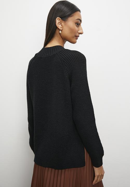 Superbalist - Funnel neck pull over - black