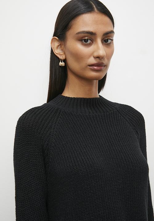 Superbalist - Funnel neck pull over - black