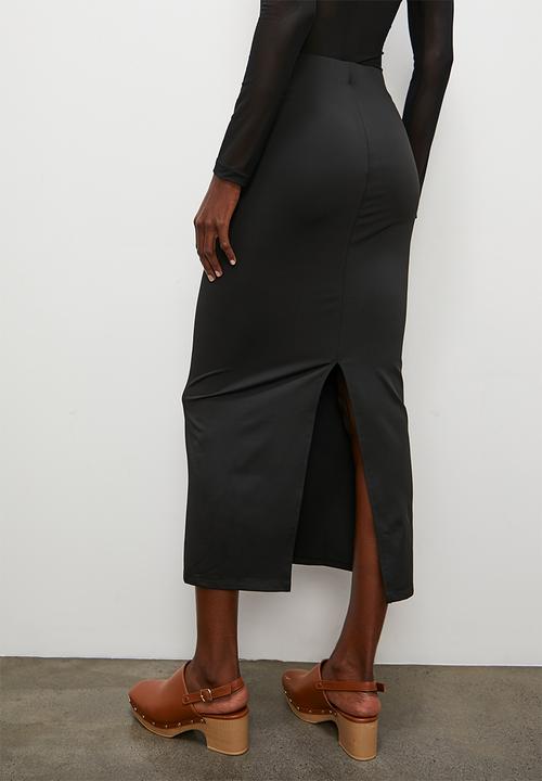 Superbalist - Midi column skirt  - black