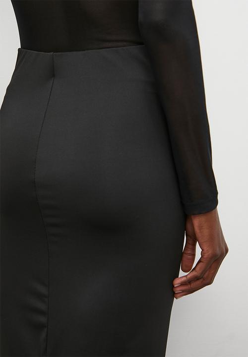 Superbalist - Midi column skirt  - black