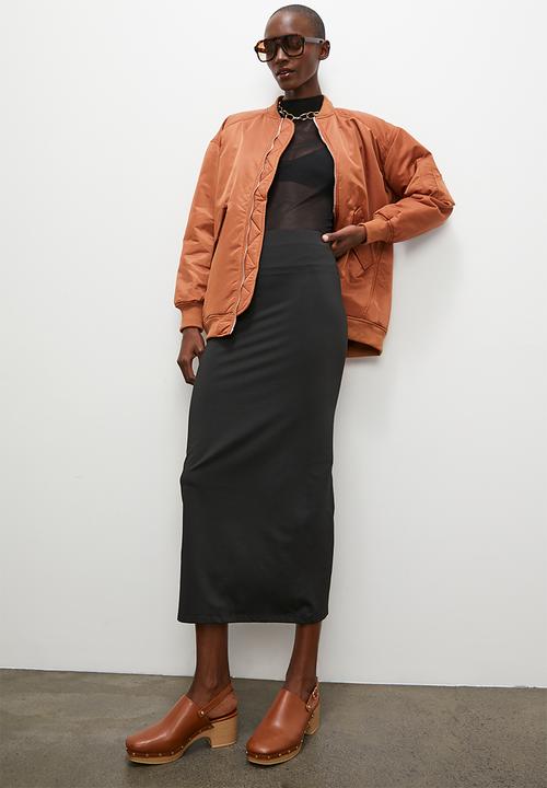 Superbalist - Midi column skirt  - black