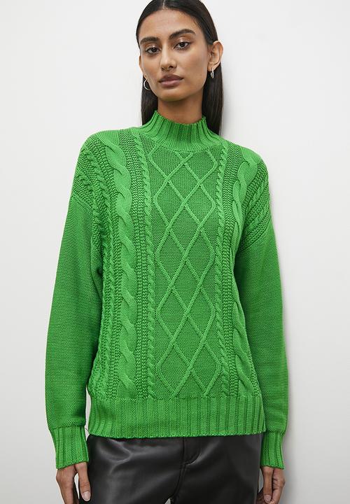 Superbalist - Cable funnel neck - green