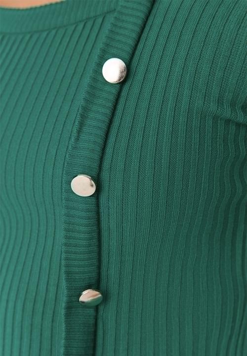 Trendyol - Boat neck sweater - green