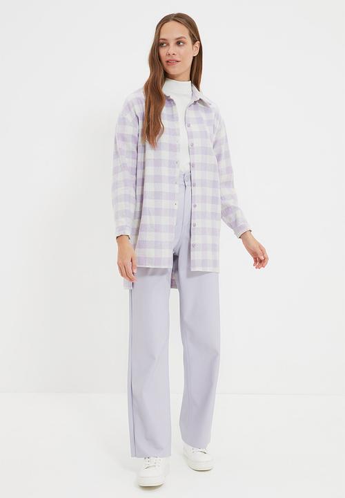 Trendyol - Modest check shacket - lilac