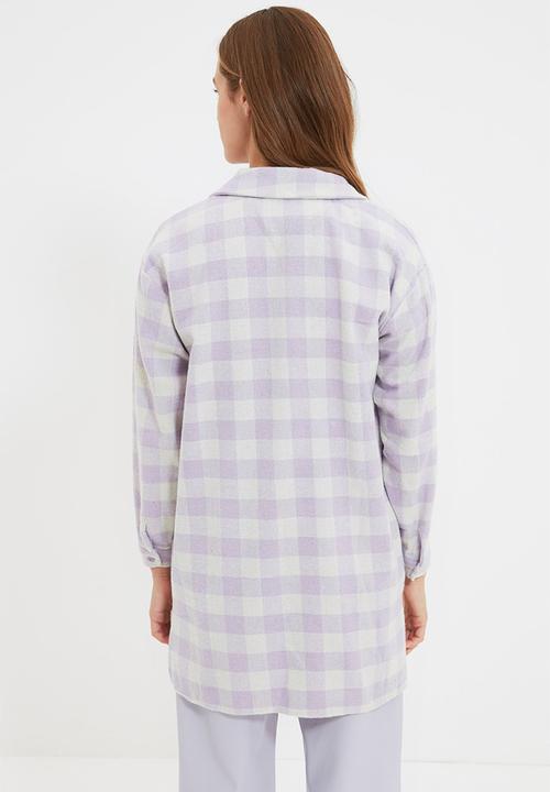 Trendyol - Modest check shacket - lilac