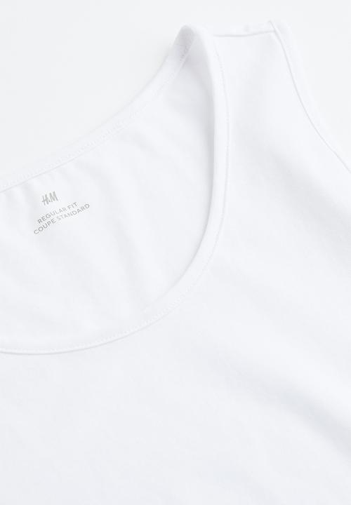 H&M - Cotton jersey vest top - white