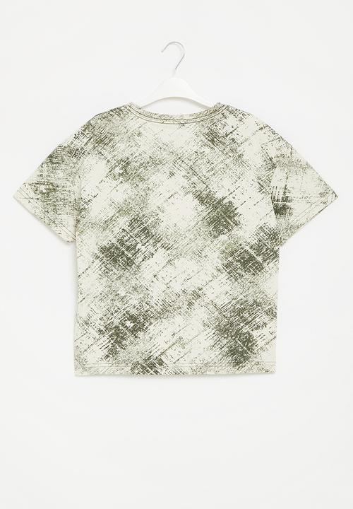 Converse - Teen Relaxed aop tee - lt field surplus