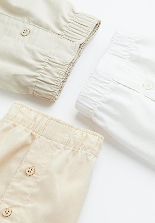 H&M - 3-Pack woven cotton boxer shorts - multi