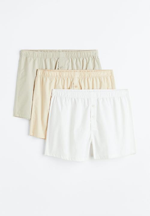 H&M - 3-Pack woven cotton boxer shorts - multi