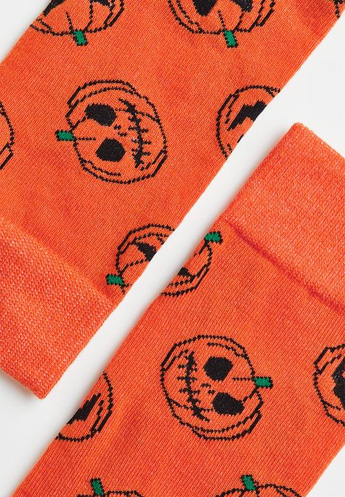 H&M - Patterned socks - orange/pumpkins 