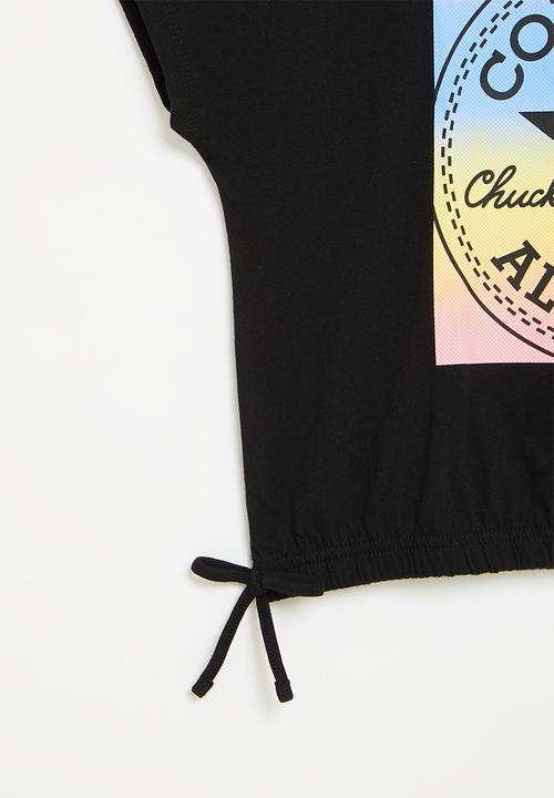 Converse - Teen ss relaxed graphic knit t - black