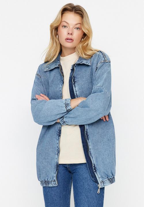 Trendyol - Modest regular fit denim jacket - blue