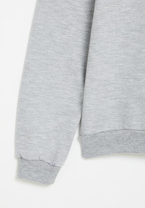 Superbalist - Older girls graphic sweat top - grey melange