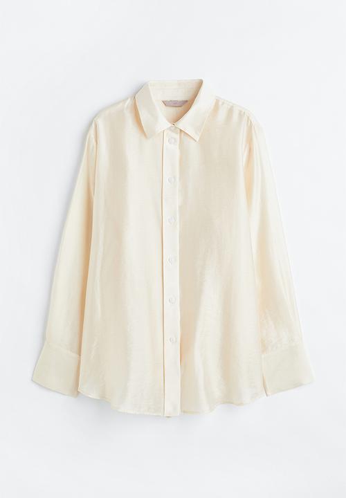 H&M - Relaxed-fit shirt - light beige