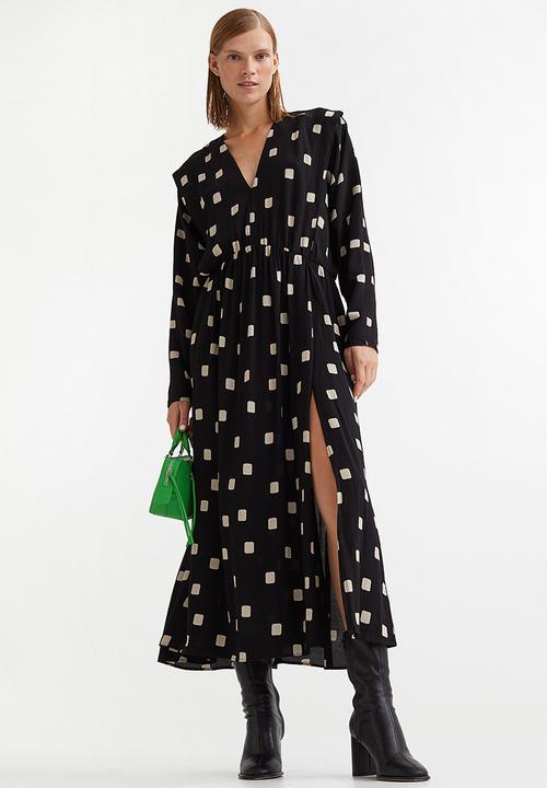 H&M - Oversized patterned dress - black/patterned