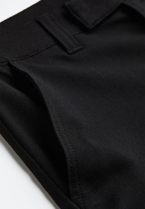 H&M - Straight cargo trousers - black