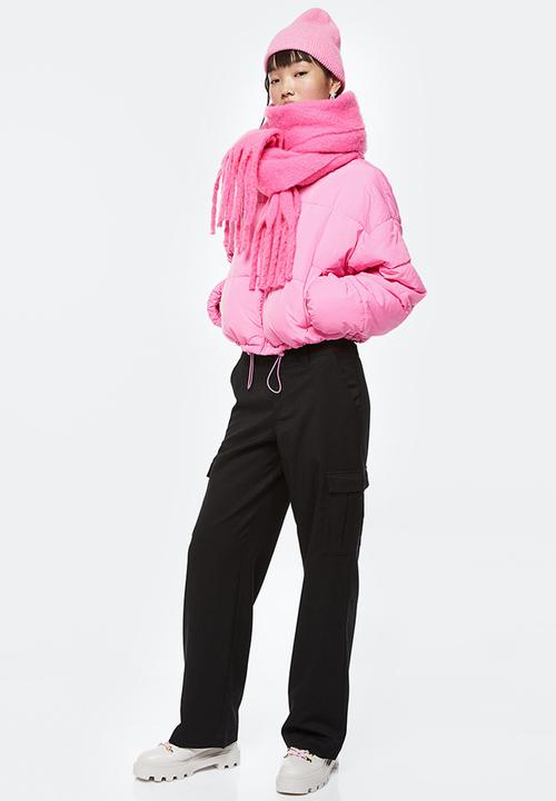 H&M - Straight cargo trousers - black