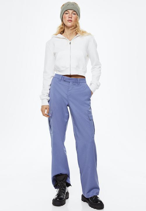 H&M - Straight cargo trousers - pigeon blue