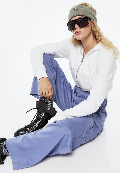 H&M - Straight cargo trousers - pigeon blue