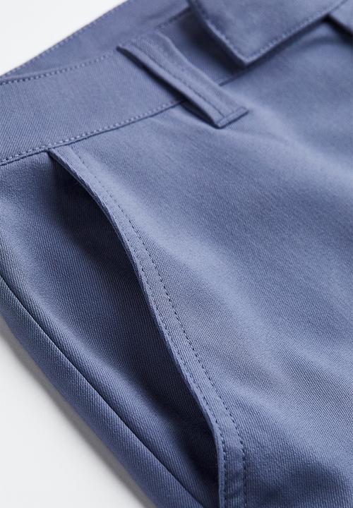 H&M - Straight cargo trousers - pigeon blue