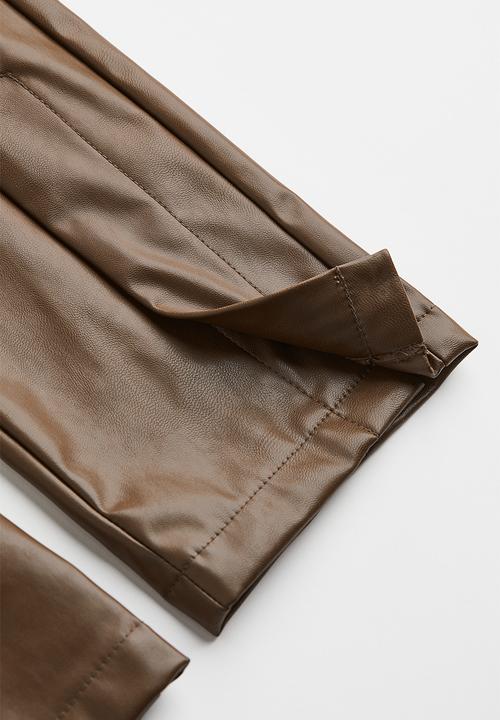 H&M - Slit-hem trousers - brown