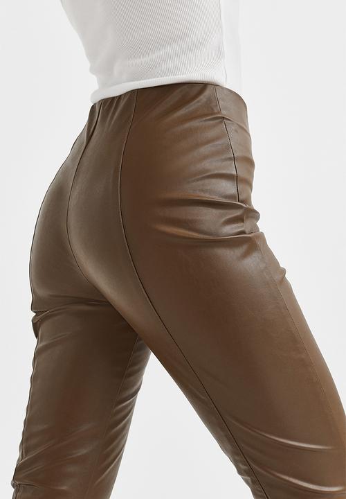 H&M - Slit-hem trousers - brown