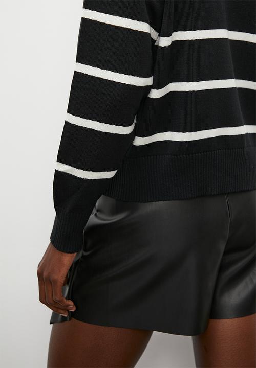 Superbalist - Breton stripe pull over - black based stripe