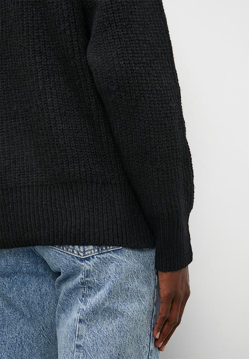 Superbalist - Rib diversion crew neck - black
