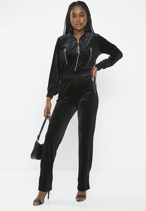 SISSY BOY - Velvet Boilersuit - Black