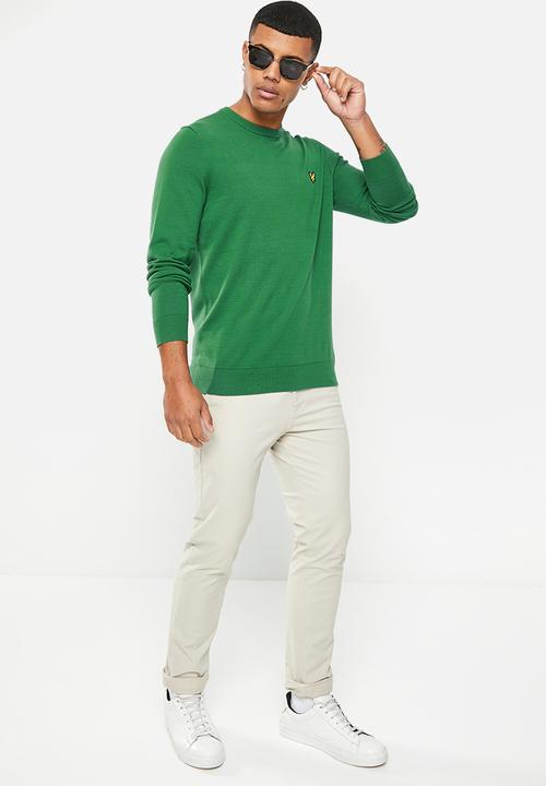 Lyle & Scott - Cotton crew neck jumper - english green