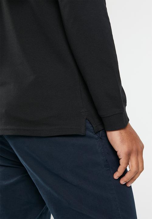 Lyle & Scott - Long sleeve polo shirt - jet black