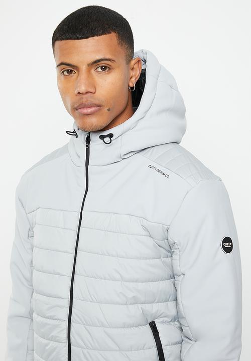 Cutty - Tatum padded jacket mixed media - grey