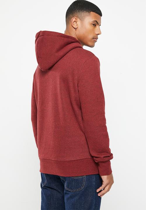 Superdry. - Rw classics applique hood - rich red grif