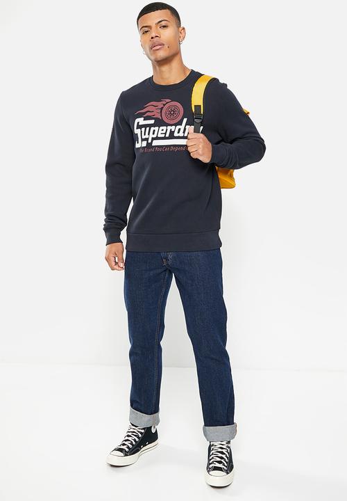 Superdry. - Vintage industrial auto crew - eclipse navy