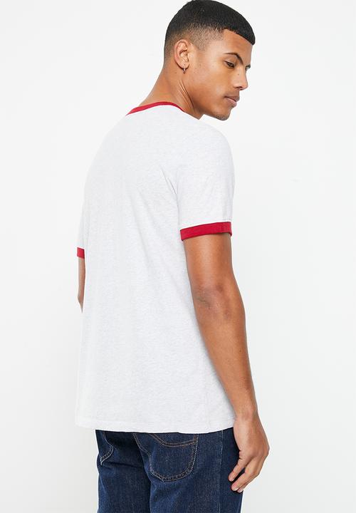 Superdry. - Vintage cooper class rngr tee - glacier grey marl & red